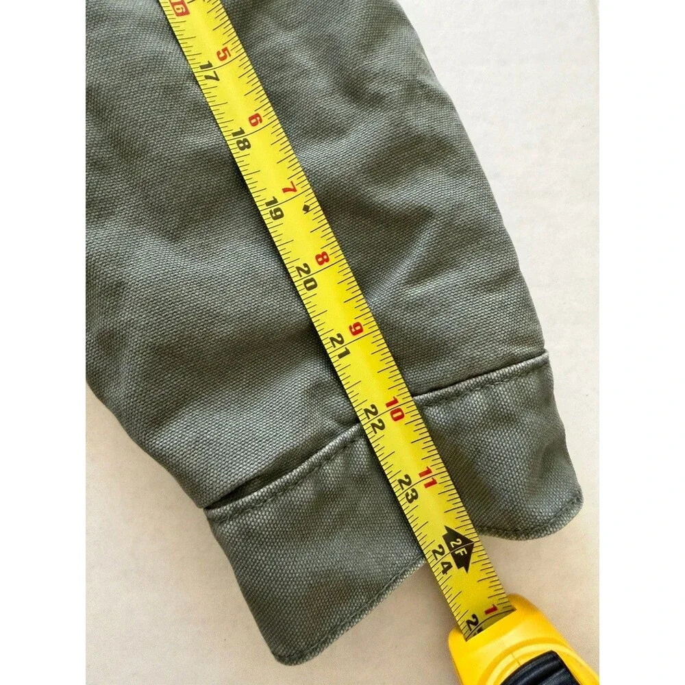Levi Strauss Men’s Green Trucker Jacket L Chore Work Sherpa Lined Coat Denim